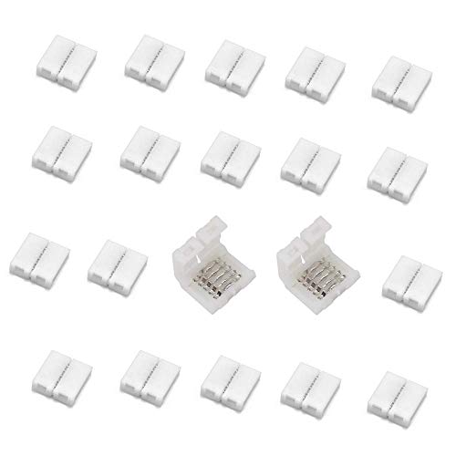 zuchini 5-poliger RGBW-Stecker, lötfrei, Snap-Down-Anschluss, 5-Leiter-LED-Streifen zu Streifen-Adapter für 12 mm breite 5050 RGBW RGBWW LED-Streifen, LED-Lichtband, 20 Stück zuchini 5-poliger RGBW-Stecker, lötfrei, Snap-Down-Anschluss, 5-Leiter-LED-Streifen zu Streifen-Adapter für 12 mm breite 5050 RGBW RGBWW LED-Streifen, LED-Lichtband, 20 Stück von zuchini
