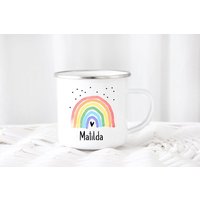 Kinderbecher Regenbogen Wunschname Emaille Oder Keramik Becher Kindertasse Kinderbecher Regenbogen Wunschname Emaille Oder Keramik Becher Kindertasse von zuckerputzig