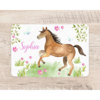 Platzset Pferd Wunschname Junge Tischset Platzdeckchen Name Kinder von zuckerputzig