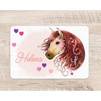 Platzset Pferd Wunschname Junge Tischset Platzdeckchen Name Kinder von zuckerputzig