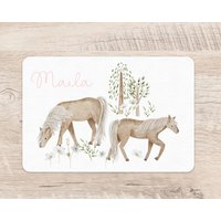 Platzset Pferd Wunschname Mädchen Tischset Platzdeckchen Name Kinder von zuckerputzig