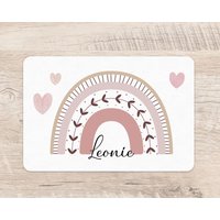 Platzset Regenbogen Wunschname Mädchen Tischset Platzdeckchen Name Kinder von zuckerputzig