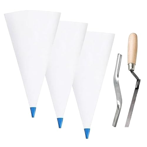 Tragbare Fliesenfaluting Set Robuster PVC Mörser Mörser Taschen Mit Brick Jointer Und Spitzen Werkzeug Für Home Renovations Projects Micker Jointer Tool von zuousxbs