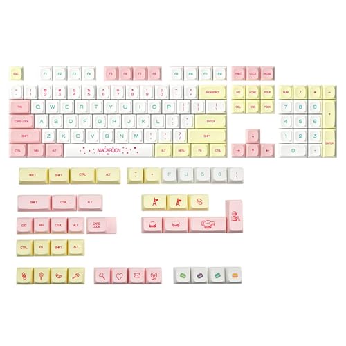 zuousxbs 146pcs Schlüsselcaps Buntes Schlüsselkaps Für Mechanische Tastaturen Farbenfrohe Farbstoff Sublimationschlüsselcap Set von zuousxbs