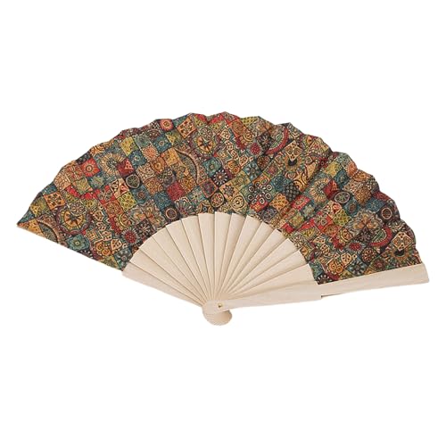 zuousxbs Eleganter Holzfallerlüfter Für Vintage Stil Enthusiasten Und Dekorative Ethnische Retro Karierte Muster Handheld Holzfaltung zuousxbs Eleganter Holzfallerlüfter Für Vintage Stil Enthusiasten Und Dekorative Ethnische Retro Karierte Muster Handheld Holzfaltung von zuousxbs