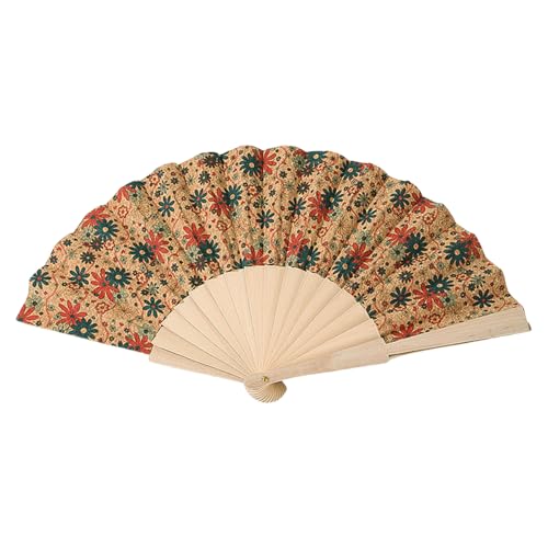 zuousxbs Eleganter Holzfallerlüfter Für Vintage Stil Enthusiasten Und Dekorative Ethnische Retro Karierte Muster Handheld Holzfaltung von zuousxbs