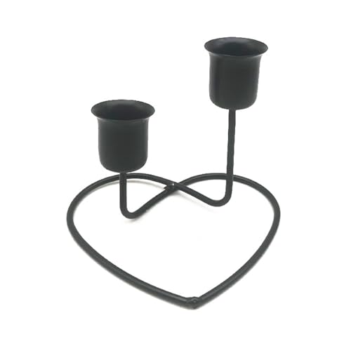 zuousxbs Kerzenständer aus Eisen, Kerzenständer aus Metall, Weihnachtsdekoration, 1 Stück, herzförmig zuousxbs Kerzenständer aus Eisen, Kerzenständer aus Metall, Weihnachtsdekoration, 1 Stück, herzförmig von zuousxbs