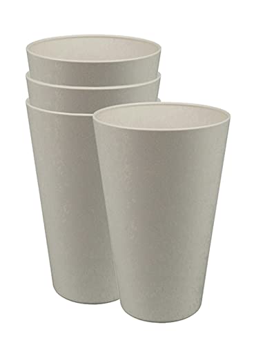 Zuperzozial Campinggeschirr Becher Reload-Cup, coconut white (4er Pack) Trinkglas Bioplastic C-PLA von Zuperzozial