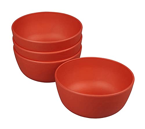 Campinggeschirr Zuperzozial Müslischale Boost-Bowl, terra red (4er Pack) Schale Bioplastic C-PLA von zuperzozial