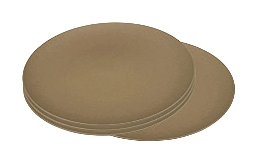 zuperzozial Campinggeschirr Teller Flavour-It Plate 25,5 cm, toffee Brown (4er Pack) Bioplastic C-PLA von zuperzozial