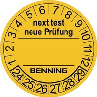 BENNING Prüfplaketten, Ø 30 mm, RL 300St. von BENNING