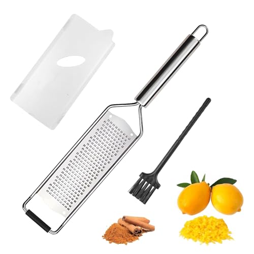 Käsereibe Zitronenreibe, Zester Reibe Fein, Rasiermesserscharfe Premium Edelstahl Reibeoberfläche -Spülmaschinengeeignet inkl. Schutzabdeckung &TPR Griff, für Hartkäse, Zitrus Käsereibe Zitronenreibe, Zester Reibe Fein, Rasiermesserscharfe Premium Edelstahl Reibeoberfläche -Spülmaschinengeeignet inkl. Schutzabdeckung &TPR Griff, für Hartkäse, Zitrus von zurabini