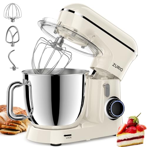Küchenmaschine Rührmaschine 1300W Zurio 5.5L Knetmaschine Rührmaschine 10 Gang Roboter Knetmaschine mit Leiser Gärfunktion Impastatrice Planetaria von zurio