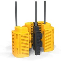 A-SAFE Distanzstücke aus MEMAPLEX® für Säulen-Anfahrschutz FlexiShield, schwarz, Breite 100 mm von A-SAFE