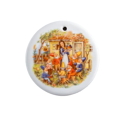 Märchen-Taler Baumschmuck Porzellan Schneewittchen und die 7 Zwerge von zweckart