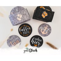 10Er Set Filzuntersetzer Mit Sprüchen | Glasuntersetzer Als Set Tasche Individuelle Untersetzer Geschenkidee von zweiglueck