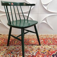 Vintage Mid Century Sprossenstuhl Armlehnstuhl Stuhl Speichenstuhl Tapiovaara Ära 60Er Danish Modern Esszimmerstuhl Schreibtischstuhl von zweitwert
