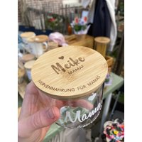Glasbehälter Mit Deckel | Vorratsglas Glas Namen Graviert Spruch Lasergravur Beschriftung von zwergenmonster