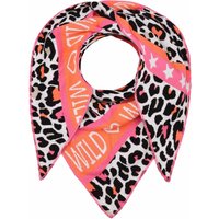 Zwillingsherz Dreieckstuch ""Leo Wild"" auffälliges Tuch, Leo-Muster, WILD Schriftzug, Feinstrick von zwillingsherz