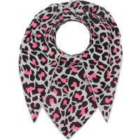 Zwillingsherz Dreieckstuch ""Summer Lacey"" Feinstrick, Leomuster, Neonkante von zwillingsherz