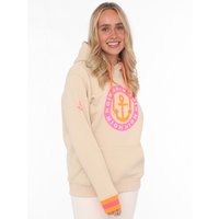 Zwillingsherz Hoodie, mit Aufschrift Moin und Anker in Neonfarben von zwillingsherz