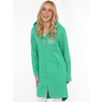 Zwillingsherz Jerseymantel ""Smile Happiness Laugh"", mit positiver Botschaft, gesticktes Motiv hinten und vorne von zwillingsherz