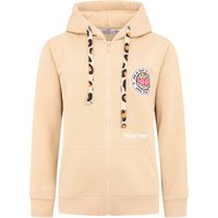 Zwillingsherz Kapuzensweatjacke, mit Bindebändern in Leo-Optik von zwillingsherz