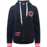 Zwillingsherz Kapuzensweatjacke, Regular-Fit, Kapuze, Langarm, Reißverschluss, Neon-Details Zwillingsherz Kapuzensweatjacke, Regular-Fit, Kapuze, Langarm, Reißverschluss, Neon-Details von zwillingsherz
