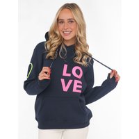 Zwillingsherz Kapuzensweatshirt, mit gesticktem Neon Herz am Ärmel und "Love" Schriftzug auf Kordel Zwillingsherz Kapuzensweatshirt, mit gesticktem Neon Herz am Ärmel und "Love" Schriftzug auf Kordel von zwillingsherz