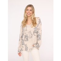 Zwillingsherz Langarmshirt ""Katze"", One Size, V-Neck, Langarm, Katzen-Motiv Zwillingsherz Langarmshirt ""Katze"", One Size, V-Neck, Langarm, Katzen-Motiv von zwillingsherz