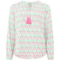 Zwillingsherz Schlupfbluse ""Grafik Print"" grafisches Muster, Tasseln, Langarm, Bindeband Zwillingsherz Schlupfbluse ""Grafik Print"" grafisches Muster, Tasseln, Langarm, Bindeband von zwillingsherz