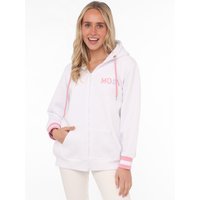 Zwillingsherz Sweatjacke, mit gesticktem "Moin" und neonfarbenen Details von zwillingsherz