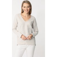 Zwillingsherz Sweatshirt ausgefranster V-Ausschnitt, Vintage Look, Langarm Zwillingsherz Sweatshirt ausgefranster V-Ausschnitt, Vintage Look, Langarm von zwillingsherz