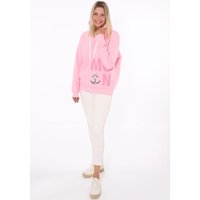 Zwillingsherz Hoodie ""Paillette MOIN"", mit Paillettenanker und gesticktem Schriftzug von zwillingsherz