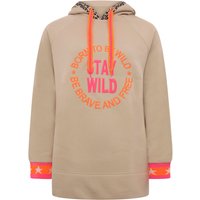 Zwillingsherz Sweatshirt, Frontprint, detailreiche Kapuze von zwillingsherz