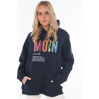 Zwillingsherz Sweat-Hoodie, mit aufgesticktem "MOIN"-Schriftzug in Neonfarben von zwillingsherz