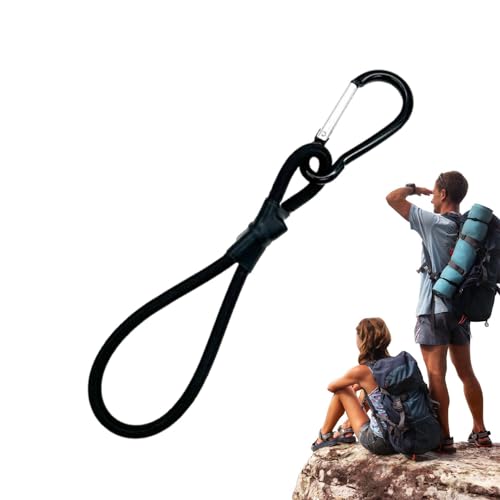 Bungee-Seil mit Karabiner, elastisches Seil für den Außenbereich, strapazierfähig, elastische Spanngurte für Outdoor-Abenteuer, Camping von zwxqe