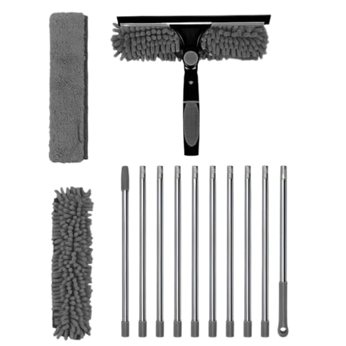 Ceiling Duster, Long Handle Web Cleaner, Extendable Dusting Tool, Ergonomic Cleaning Pole, High Reach Supplies for Ceiling Fan Lampshade Shelf and Hard to Access Spots von zwxqe