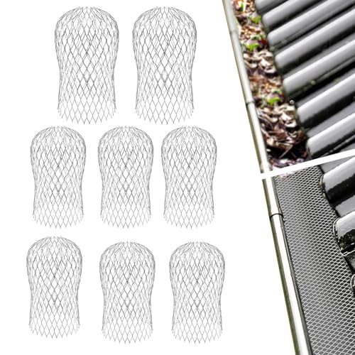 Dachrinnen-Fallrohrschutz, Fallrohrschutz - Fallrohrschutzsieb-Filternetz - Flexibler Dachrinnenfilter aus Aluminium für Innen- und Außenbereiche, Dächer, Terrassen, Gärten und Straßen von zwxqe
