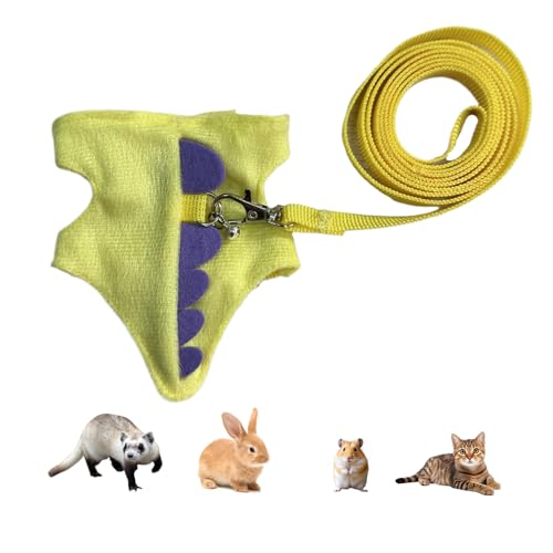 Ferret Harness Lead - Adjustable Soft Pet Walking Set for Small Animals, Secure Outdoor Adventure with Comfortable Fit, Bunny Vests and for Chinchilla Kitten Travel Training von zwxqe