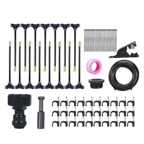 Gartenbewässerungssystem | Flexibler Bewässerungsschlauch,Einstellbares 360 Grad Automatisches Sprühdüsen Set Für Außenanbau Blumenbeete Bäume Rasen Terrasse Und von zwxqe