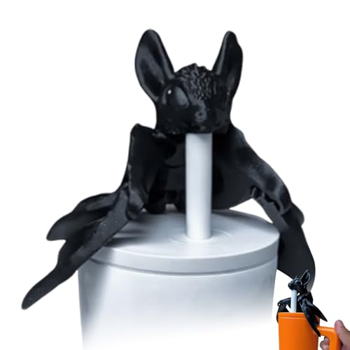 Halloween Strohhalm Topper | Deko Für Halloween Becher | Niedliche Wiederverwendbare Strohhalm Deko Für Wasserflasche Tasse Drink Glas - Herbst Ferien Thanksgiving Fest von zwxqe
