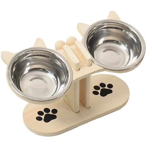 Hundefutter- Und Wassernapf Set | Verstellbarer Hundenapf,Anti-Schling Napf Für Welpe Katze Mehrkatzenhaushalte Täglich Unterwegs von zwxqe