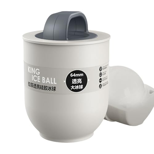 Ice Ball Maker Mold, Large Round Mold, Silicone Ice Maker for Freezer, Reusable Ice Tools, Easy Release Ice Mold, Cocktail Ice Maker, Beverage Ice Sphere Maker von zwxqe