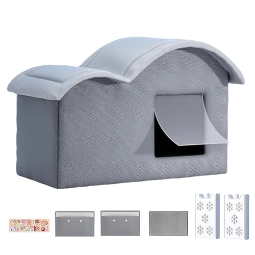 Katzenhaus für den Außenbereich, 3D-Kühl-Haustier-Unterschlupf, abnehmbare Thermobett-Einheit, geräumiger schattiger Ruheplatz, wetterbeständiger Rückzugsort für Katzen und kleine Hunde im Katzenhaus für den Außenbereich, 3D-Kühl-Haustier-Unterschlupf, abnehmbare Thermobett-Einheit, geräumiger schattiger Ruheplatz, wetterbeständiger Rückzugsort für Katzen und kleine Hunde im von zwxqe
