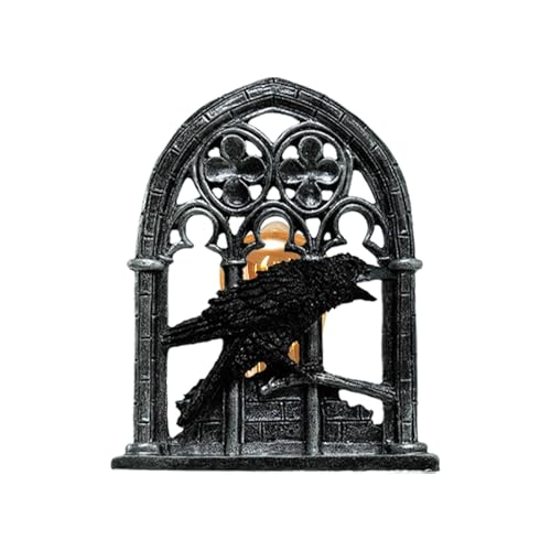 Krähen Lampe - Halloween Deko Gothic Vogel Lampe,Nachtlicht Wohndekor Für Feiertage Schlafzimmer Nachttisch Terrasse Krähen Lampe - Halloween Deko Gothic Vogel Lampe,Nachtlicht Wohndekor Für Feiertage Schlafzimmer Nachttisch Terrasse von zwxqe