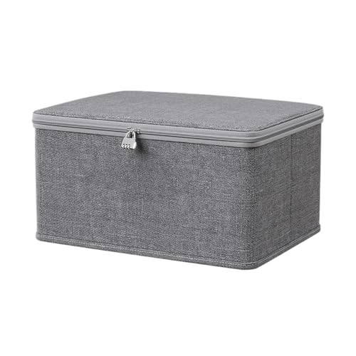 Lockable Storage Bin, Clothes and Toys Organizer, Stackable Utility Box with Lid, Protective Lockout Design, Durable Material, Multipurpose Container for Snacks, Home Storage von zwxqe
