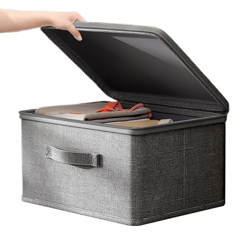 Lockable Storage Bin, Clothes and Toys Organizer, Stackable Utility Box with Lid, Protective Lockout Design, Durable Material, Multipurpose Container for Snacks, Home Storage von zwxqe