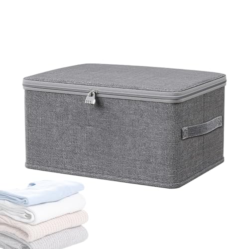 Lockable Storage Bin, Clothes and Toys Organizer, Stackable Utility Box with Lid, Protective Lockout Design, Durable Material, Multipurpose Container for Snacks, Home Storage von zwxqe