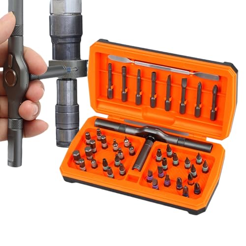 Multi-Bit Screwdriver – Portable 43-in-1 Repair Kit for Automotive, Lightweight with Sturdy Tools for PC, Bicycle, Eyewear, and General Use, Electronics Precision, 1.57 inches Multi-Bit Screwdriver – Portable 43-in-1 Repair Kit for Automotive, Lightweight with Sturdy Tools for PC, Bicycle, Eyewear, and General Use, Electronics Precision, 1.57 inches von zwxqe